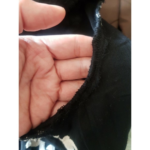 Westport Floral Dress Size Medium Black Beige  Embroidered Sleevesless Bohemian - Picture 12 of 12